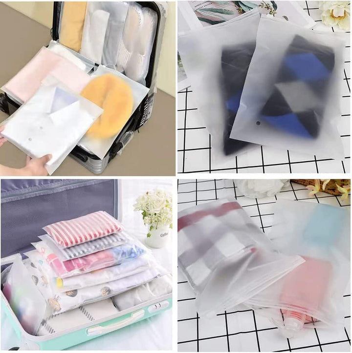 Resealable Frosted Zip Bags – 40-Pack Clothing Storage Sleeves with Vent Holes (Buy 1, Take 1 FREE)