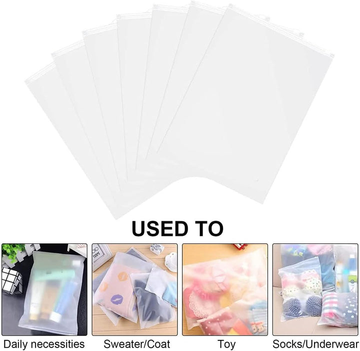 Resealable Frosted Zip Bags – 40-Pack Clothing Storage Sleeves with Vent Holes (Buy 1, Take 1 FREE)