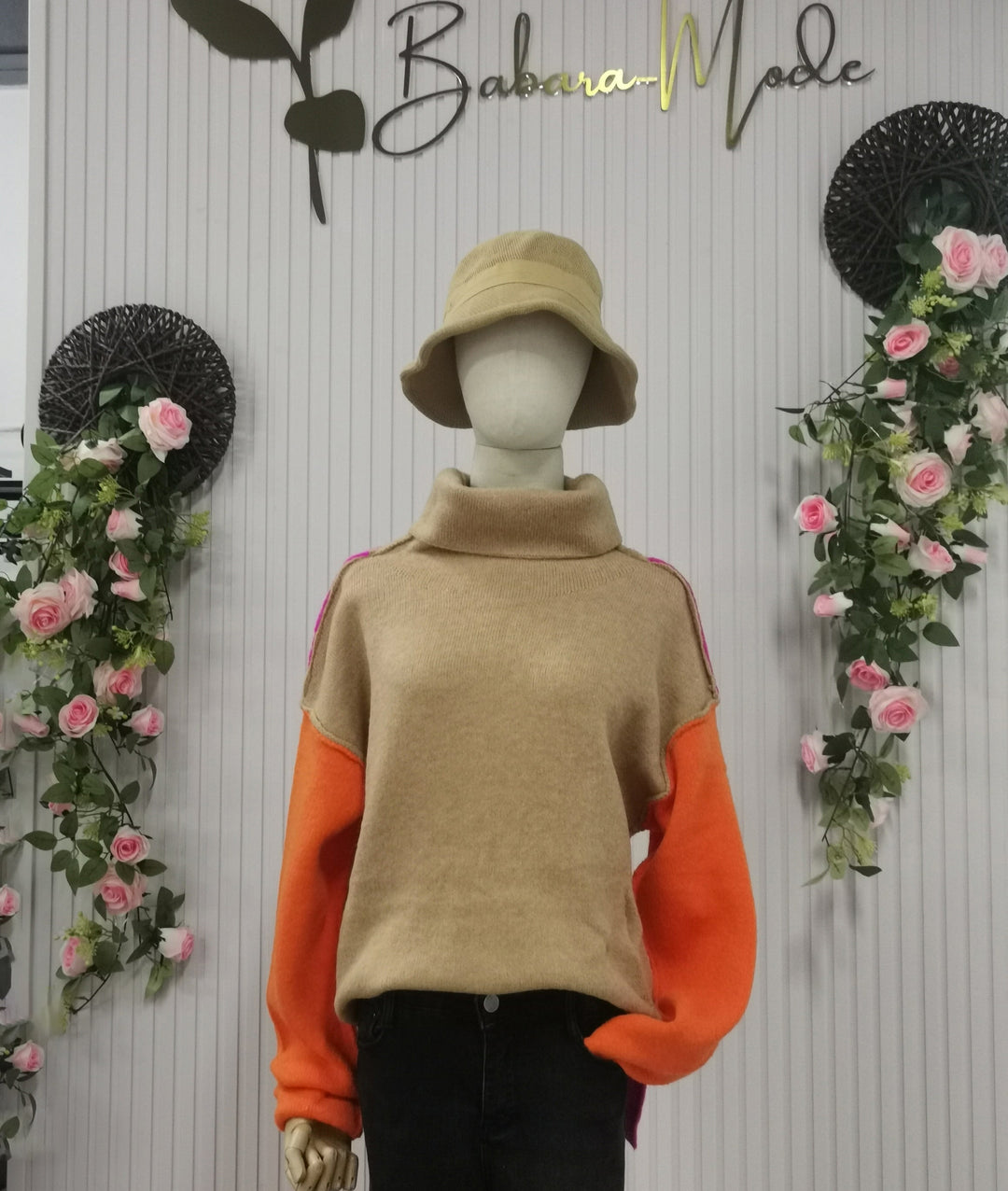 Impressive Color Block Knitted Sweater - AutumnVibe-S-Nora Luxe