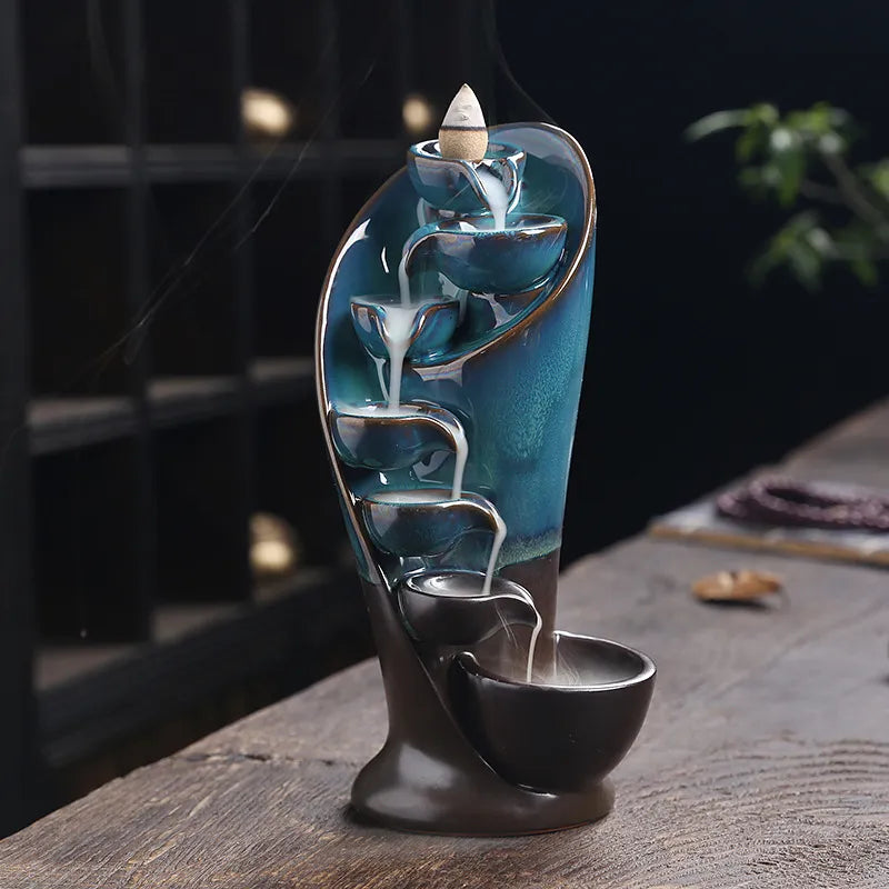 Incense Waterfall - TranquilTorch-Blue-Nora Luxe