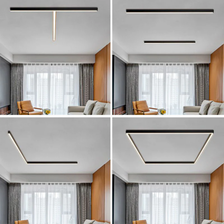 Industrial Linear LED Ceiling Light - Stratum-3 Color-23.62 inches-Nora Luxe