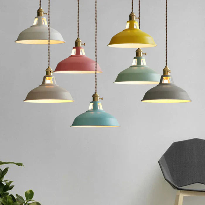 Industrial Retro Pendant Lamp - IronGlow-Gray-Nora Luxe
