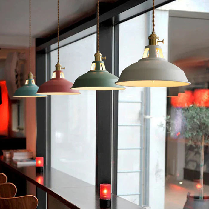 Industrial Retro Pendant Lamp - IronGlow-Gray-Nora Luxe