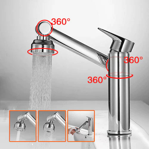 Innovative Bathroom Tap - TwistFlow-Black-Nora Luxe