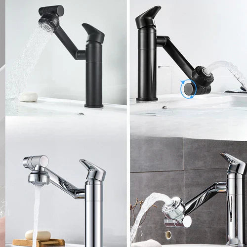 Innovative Bathroom Tap - TwistFlow-Black-Nora Luxe