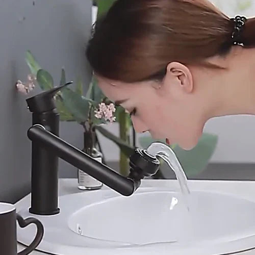 Innovative Bathroom Tap - TwistFlow-Black-Nora Luxe