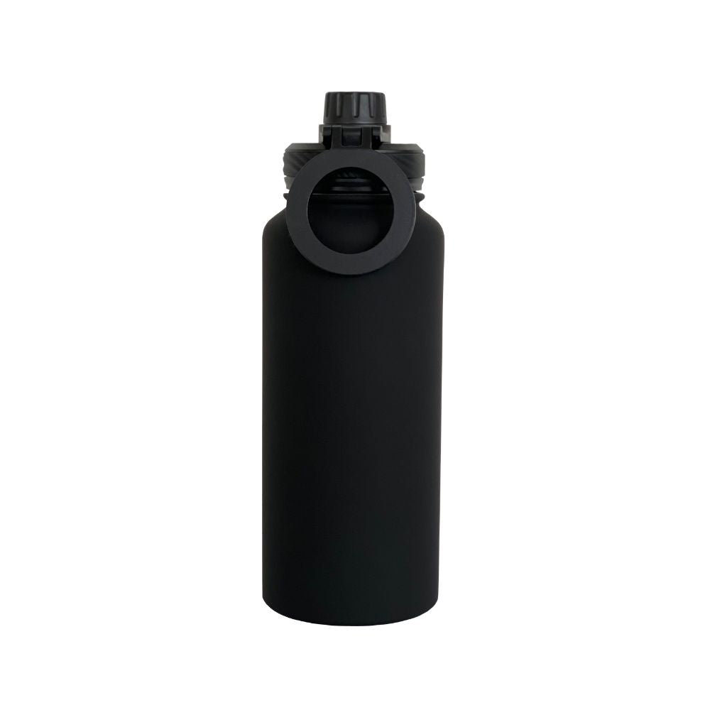 Innovative Water Bottle with Magnetic Ring - HydroSnap-Black-L (1L)-Nora Luxe