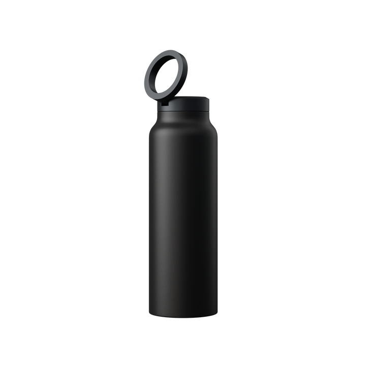 Innovative Water Bottle with Magnetic Ring - HydroSnap-Black-M (720ml)-Nora Luxe
