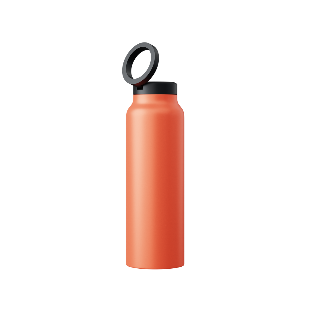 Innovative Water Bottle with Magnetic Ring - HydroSnap-Orange-M (720ml)-Nora Luxe