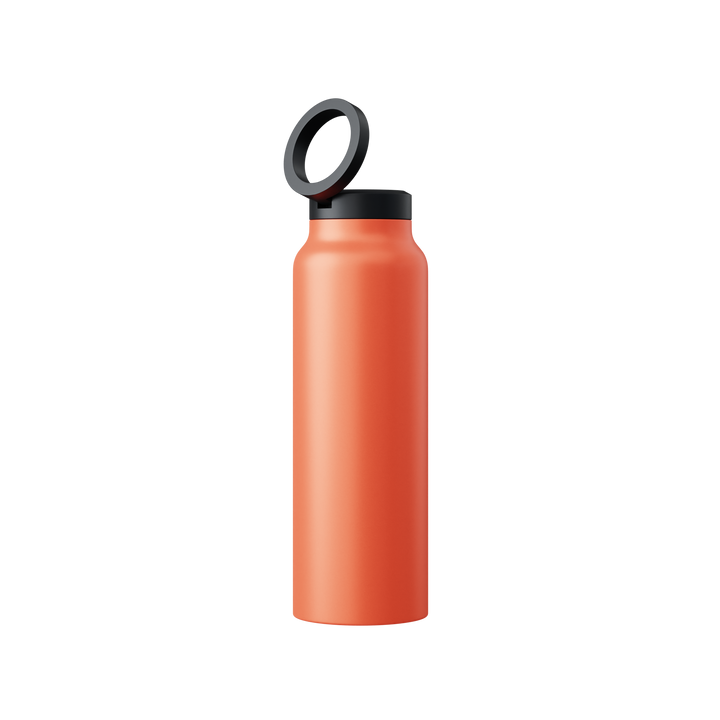 Innovative Water Bottle with Magnetic Ring - HydroSnap-Orange-M (720ml)-Nora Luxe