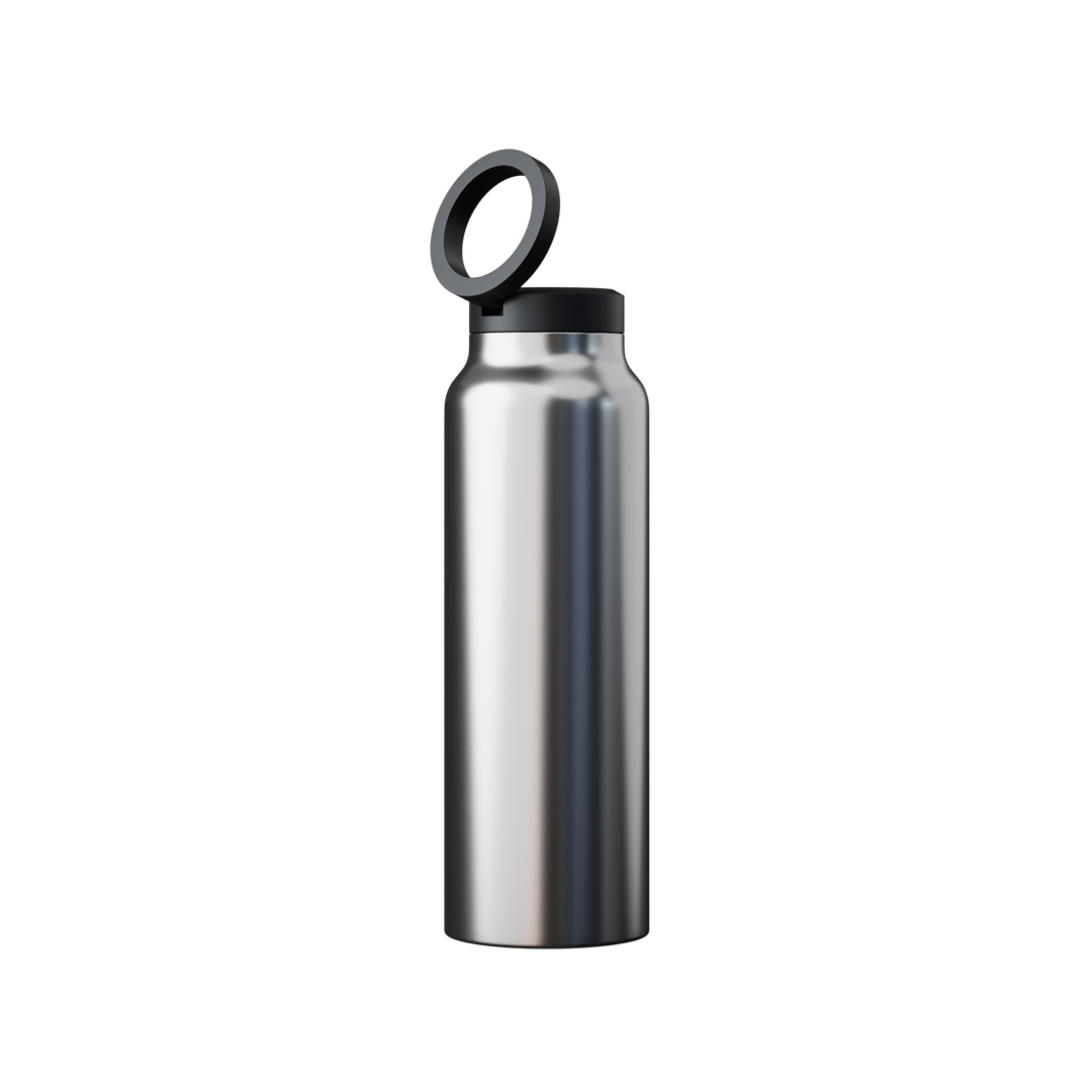 Innovative Water Bottle with Magnetic Ring - HydroSnap-Steel-M (720ml)-Nora Luxe