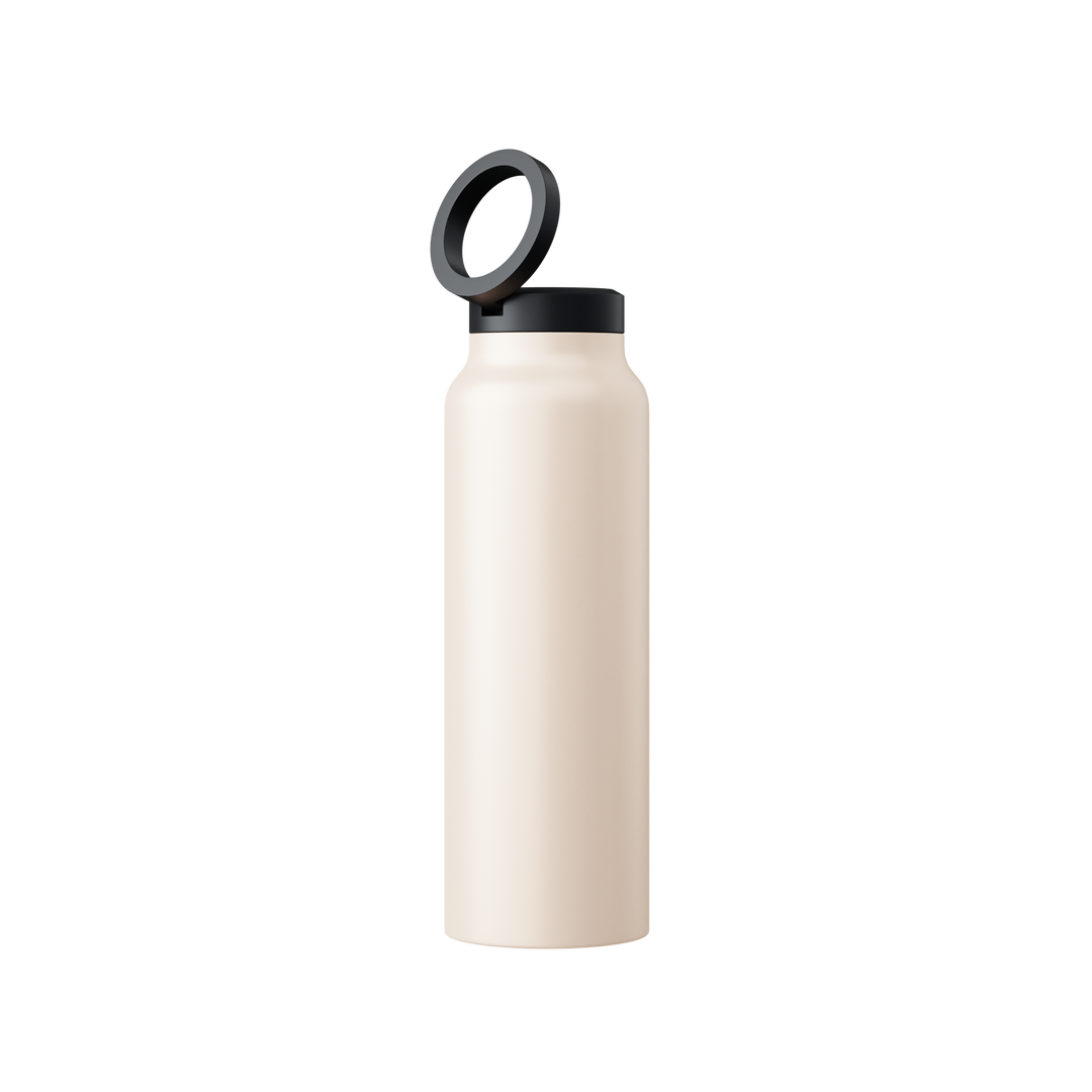 Innovative Water Bottle with Magnetic Ring - HydroSnap-White-M (720ml)-Nora Luxe