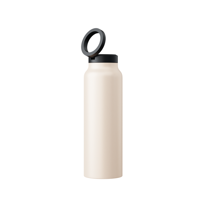 Innovative Water Bottle with Magnetic Ring - HydroSnap-White-M (720ml)-Nora Luxe