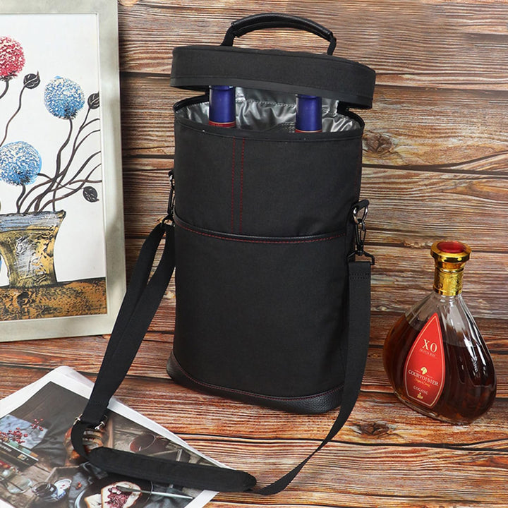 Insulated 2-Bottle Wine Cooler Tote Bag with Adjustable Strap – Buy 1, Take 1 FREE