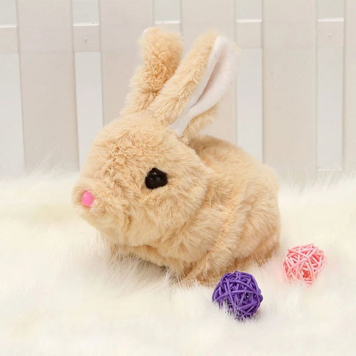 Interactive Cuddly Bunny - HoppyMate-Brown-Nora Luxe
