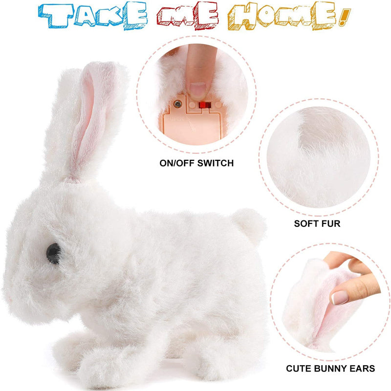 Interactive Cuddly Bunny - HoppyMate-Pink-Nora Luxe