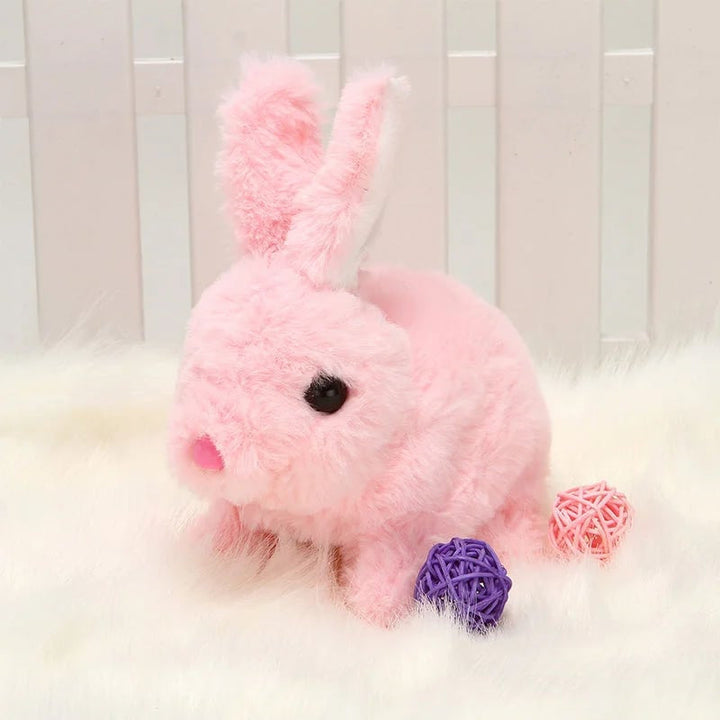 Interactive Cuddly Bunny - HoppyMate-Pink-Nora Luxe