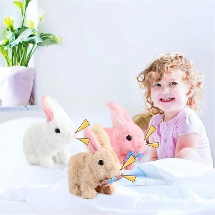 Interactive Cuddly Bunny - HoppyMate-Pink-Nora Luxe