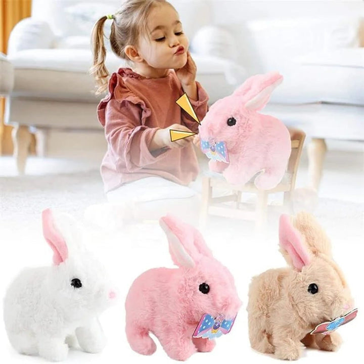 Interactive Cuddly Bunny - HoppyMate-Pink-Nora Luxe