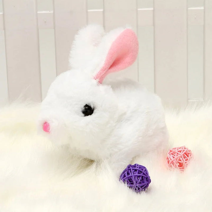Interactive Cuddly Bunny - HoppyMate-White-Nora Luxe