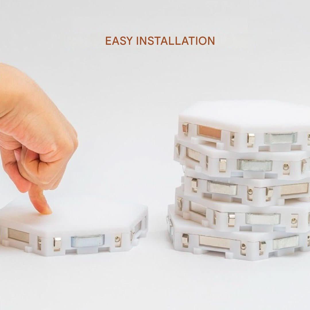 Interactive Hexagonal Lighting - GlowHex-3 Tiles-Nora Luxe