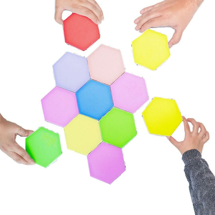 Interactive Hexagonal Lighting - GlowHex-3 Tiles-Nora Luxe
