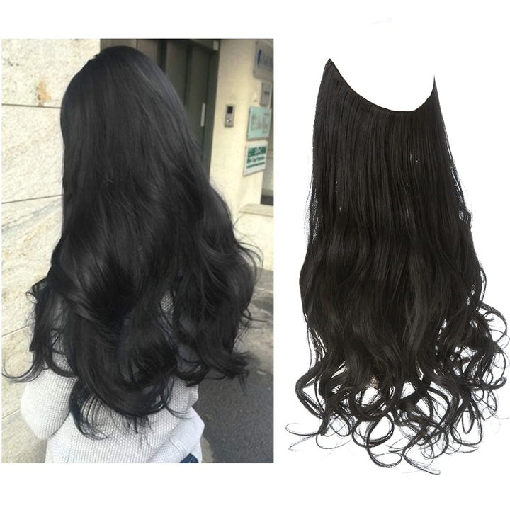 Invisible Hair Extensions - Veloura-Black-35 CM-The Livary