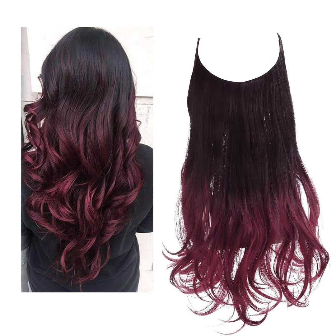 Invisible Hair Extensions - Veloura-Black to Red-35 CM-The Livary