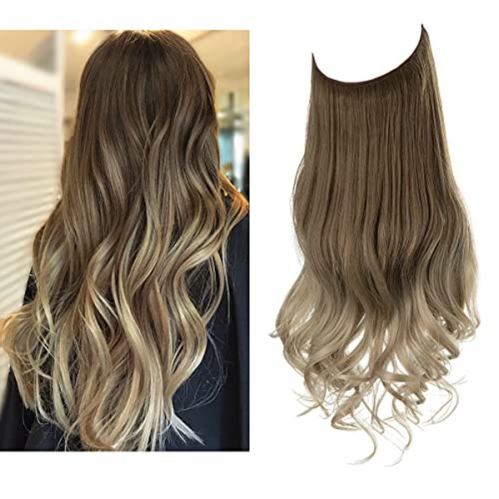 Invisible Hair Extensions - Veloura-Brown to Ash Blonde-35 CM-The Livary