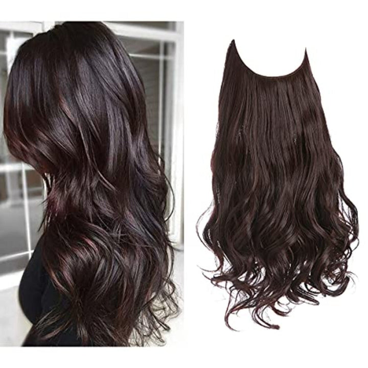 Invisible Hair Extensions - Veloura-Maroon-35 CM-The Livary