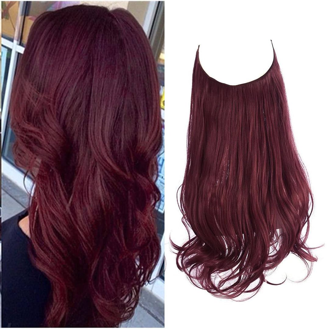 Invisible Hair Extensions - Veloura-Red-35 CM-The Livary
