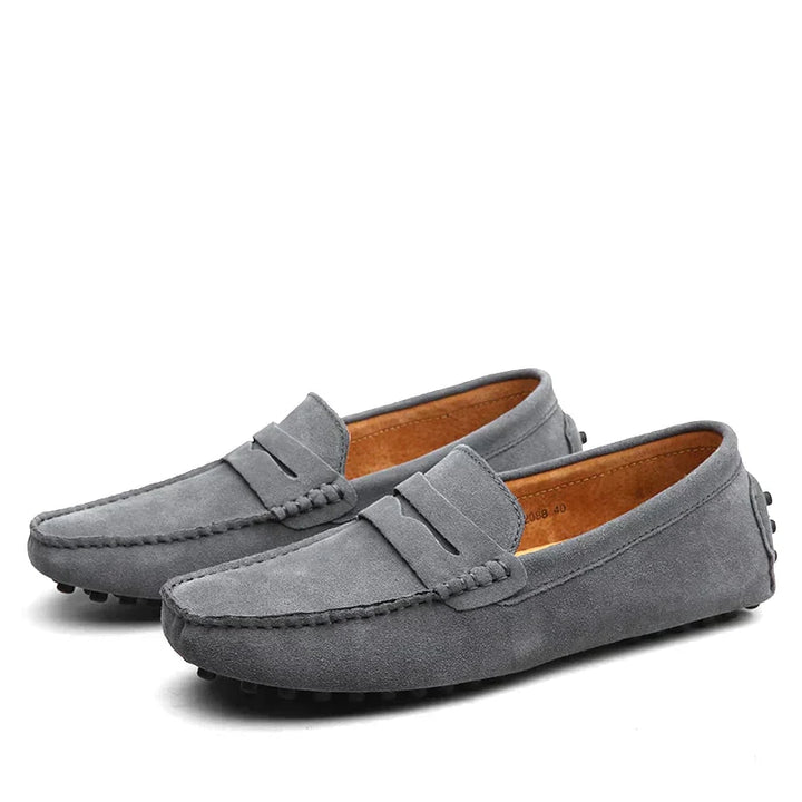 Italian Sweden Loafers - Lorenzo-Gray-5.0-Nora Luxe