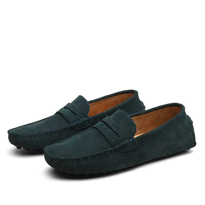 Italian Sweden Loafers - Lorenzo-Green-5.0-Nora Luxe
