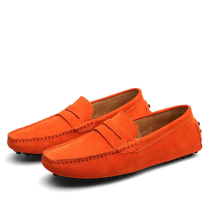 Italian Sweden Loafers - Lorenzo-Orange-5.0-Nora Luxe