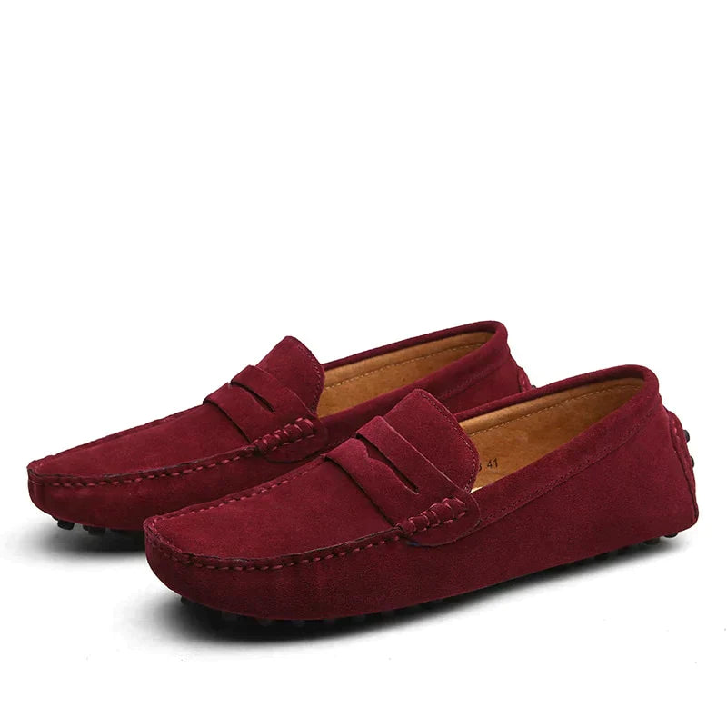 Italian Sweden Loafers - Lorenzo-Red-5.0-Nora Luxe