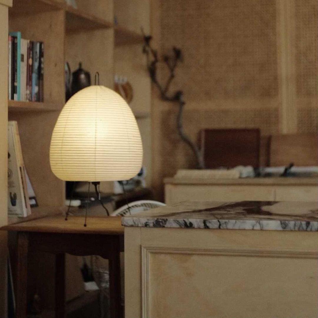 Japanese Paper Table Lamp - Yumi-11.02 inches × 18.50 inches-Nora Luxe