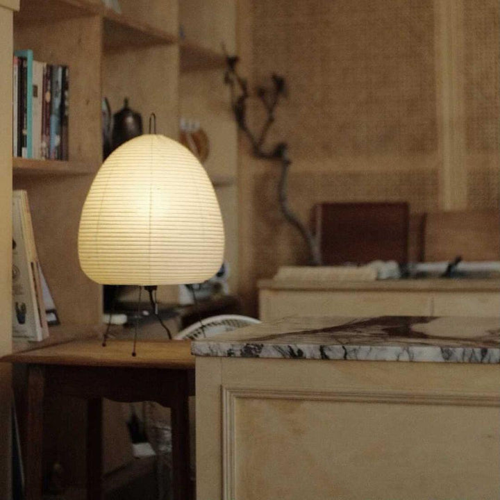 Japanese Paper Table Lamp - Yumi-11.02 inches × 18.50 inches-Nora Luxe