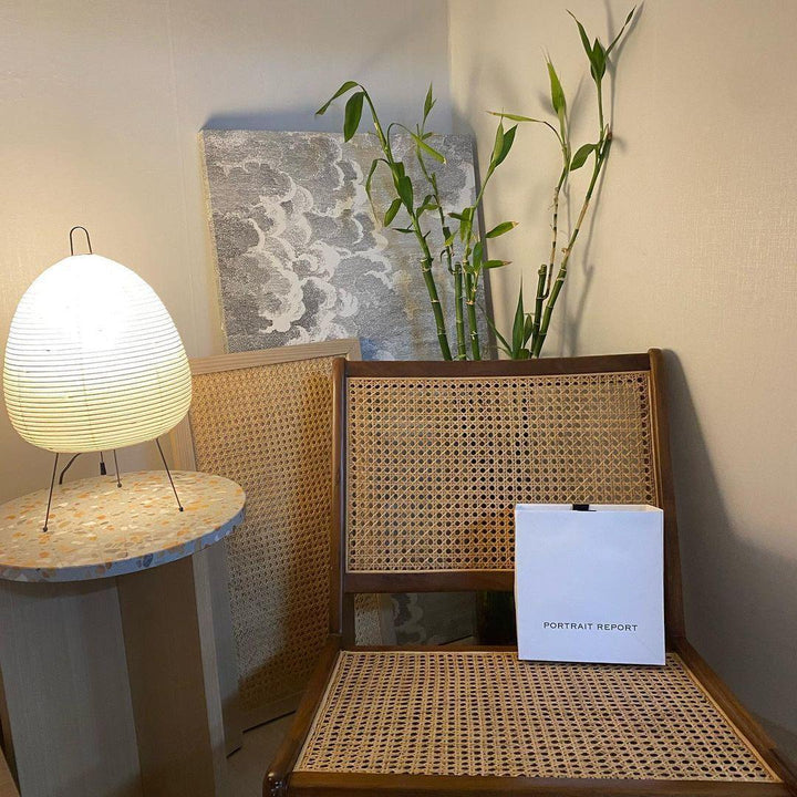 Japanese Paper Table Lamp - Yumi-11.02 inches × 18.50 inches-Nora Luxe