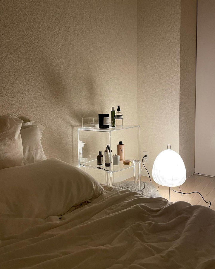 Japanese Paper Table Lamp - Yumi-11.02 inches × 18.50 inches-Nora Luxe