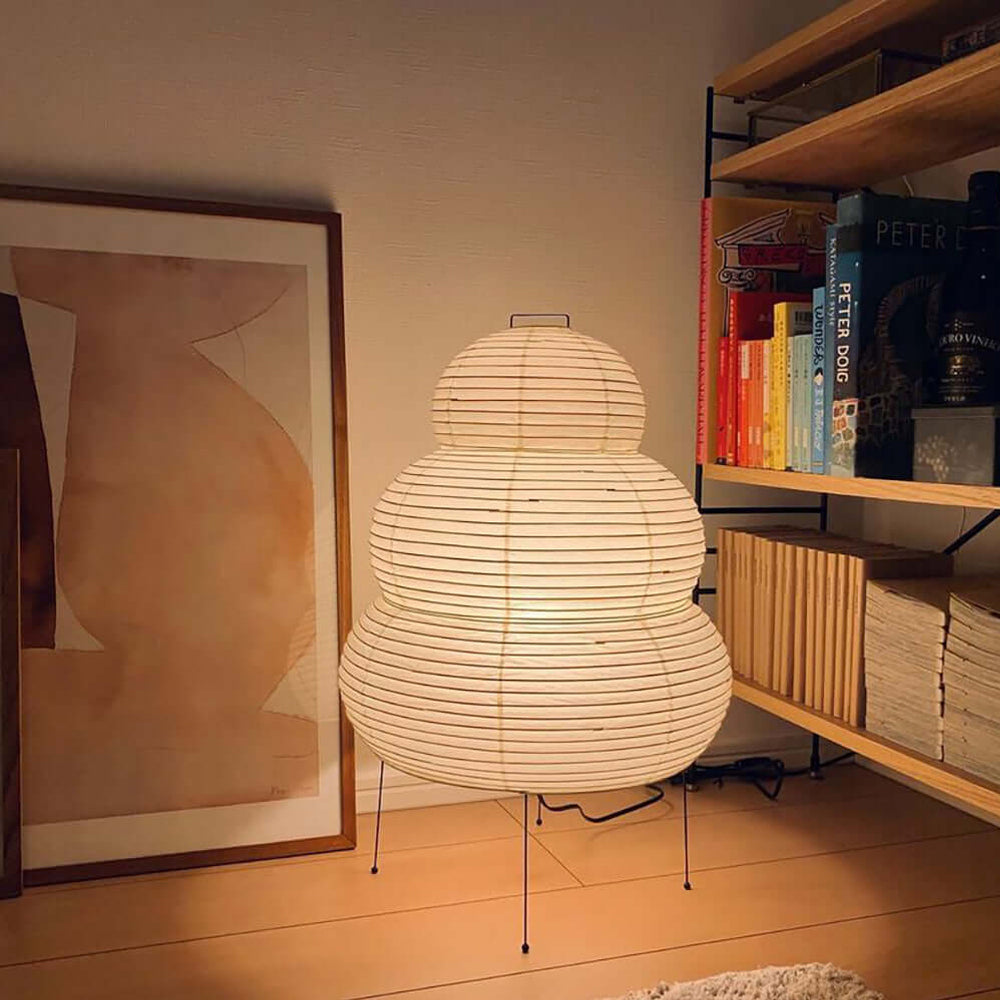 Japanese Paper Table Lamp - Yumi-11.02 inches × 18.50 inches-Nora Luxe