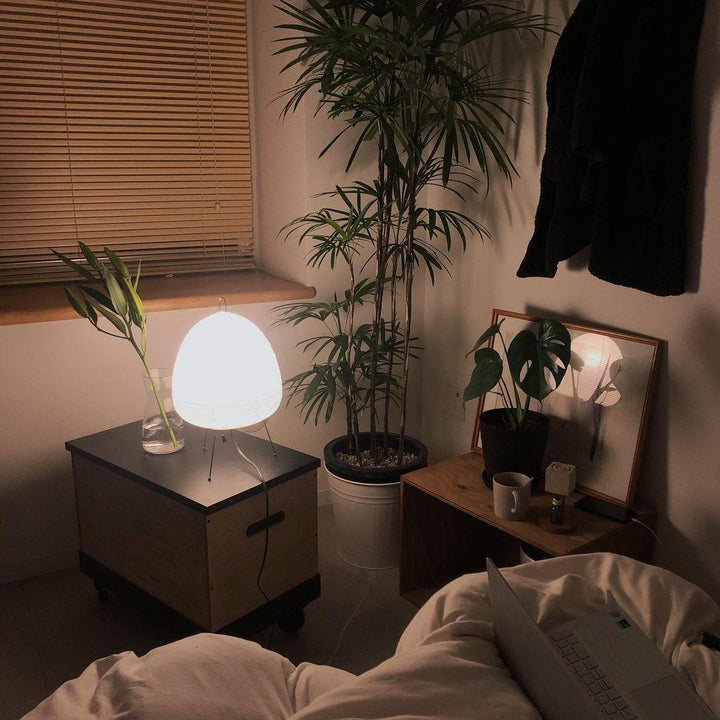 Japanese Paper Table Lamp - Yumi-11.02 inches × 18.50 inches-Nora Luxe