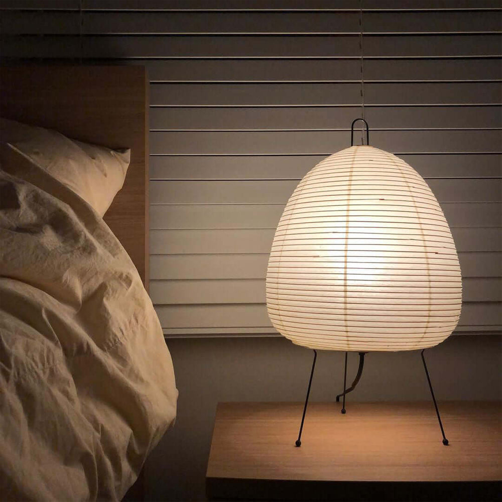 Japanese Paper Table Lamp - Yumi-11.02 inches × 18.50 inches-Nora Luxe