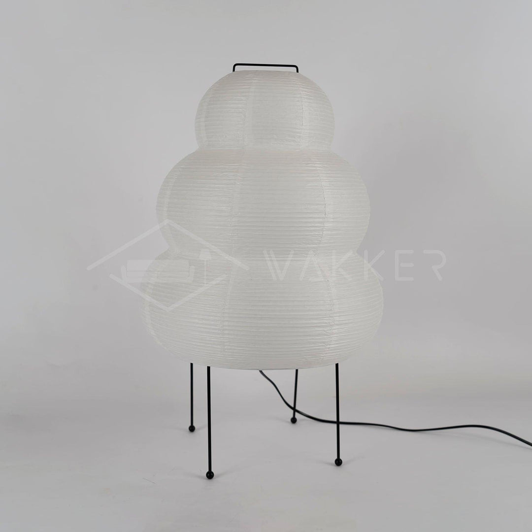 Japanese Paper Table Lamp - Yumi-11.02 inches × 18.50 inches-Nora Luxe