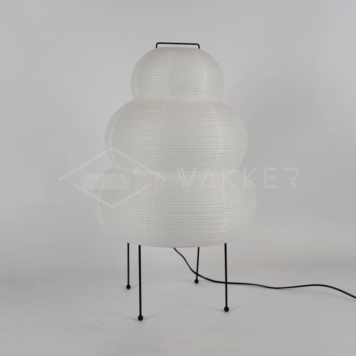 Japanese Paper Table Lamp - Yumi-11.02 inches × 18.50 inches-Nora Luxe