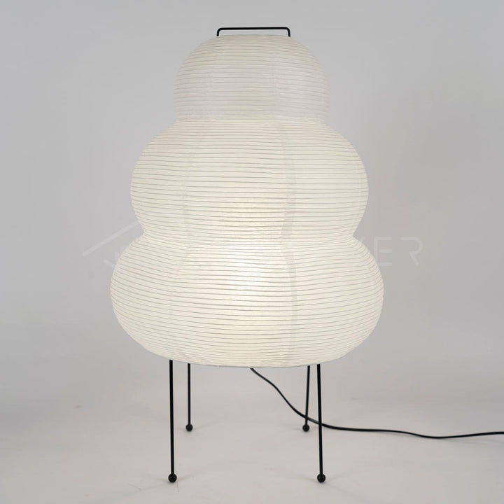 Japanese Paper Table Lamp - Yumi-11.02 inches × 18.50 inches-Nora Luxe