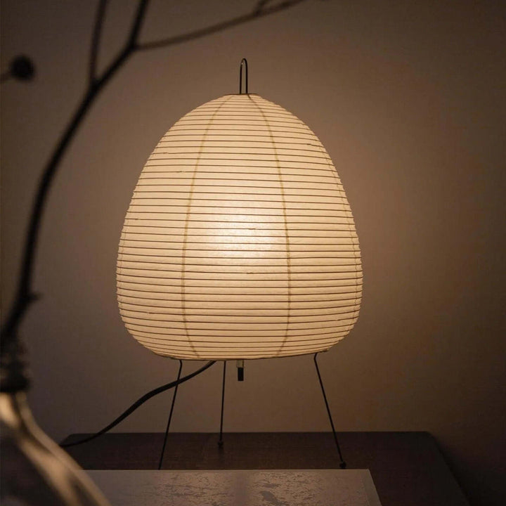 Japanese Paper Table Lamp - Yumi-11.02 inches × 18.50 inches-Nora Luxe