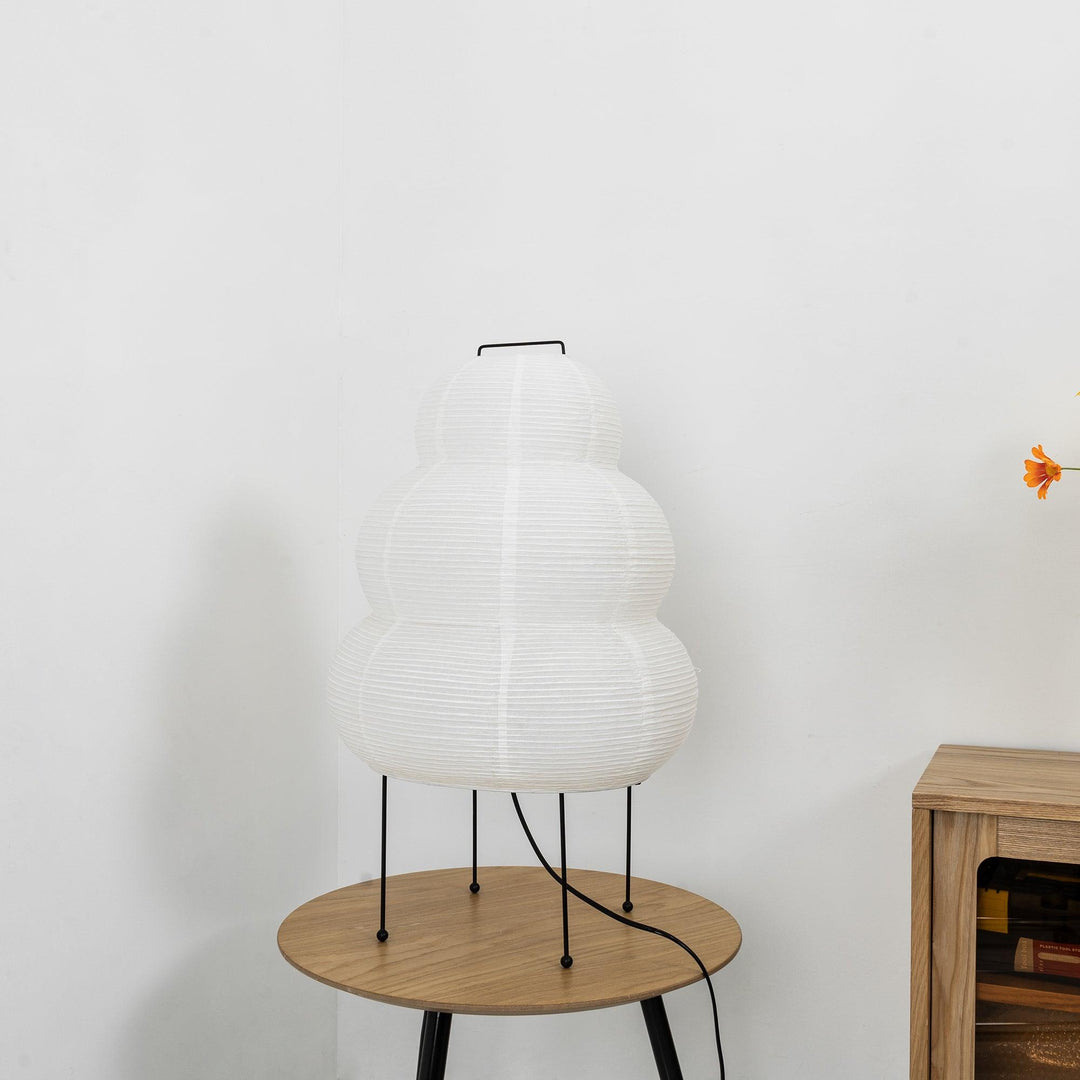 Japanese Paper Table Lamp - Yumi-11.02 inches × 18.50 inches-Nora Luxe