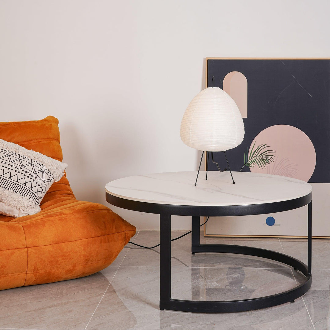 Japanese Paper Table Lamp - Yumi-11.02 inches × 18.50 inches-Nora Luxe