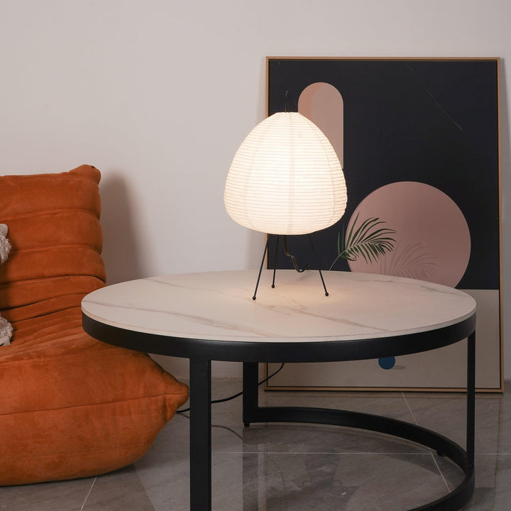Japanese Paper Table Lamp - Yumi-11.02 inches × 18.50 inches-Nora Luxe