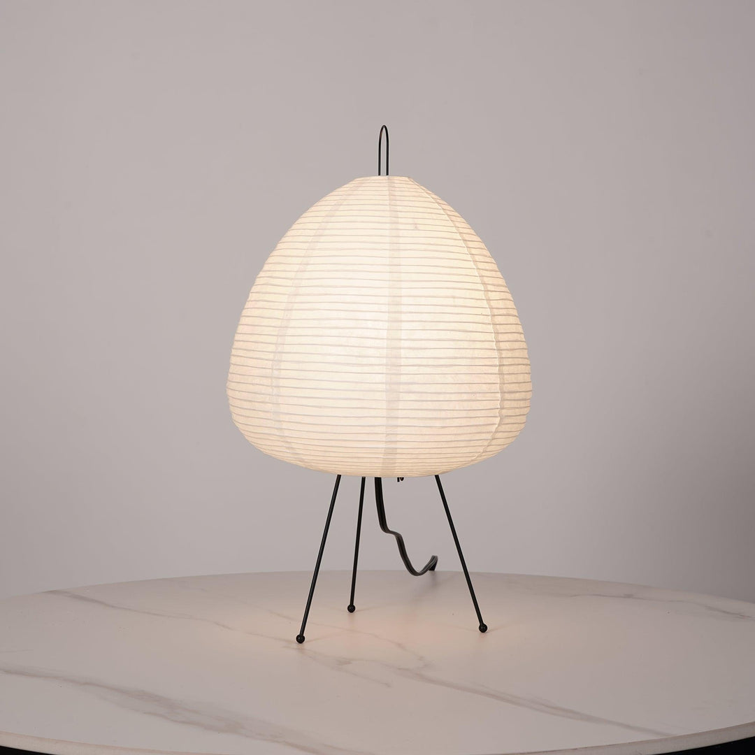 Japanese Paper Table Lamp - Yumi-11.02 inches × 18.50 inches-Nora Luxe